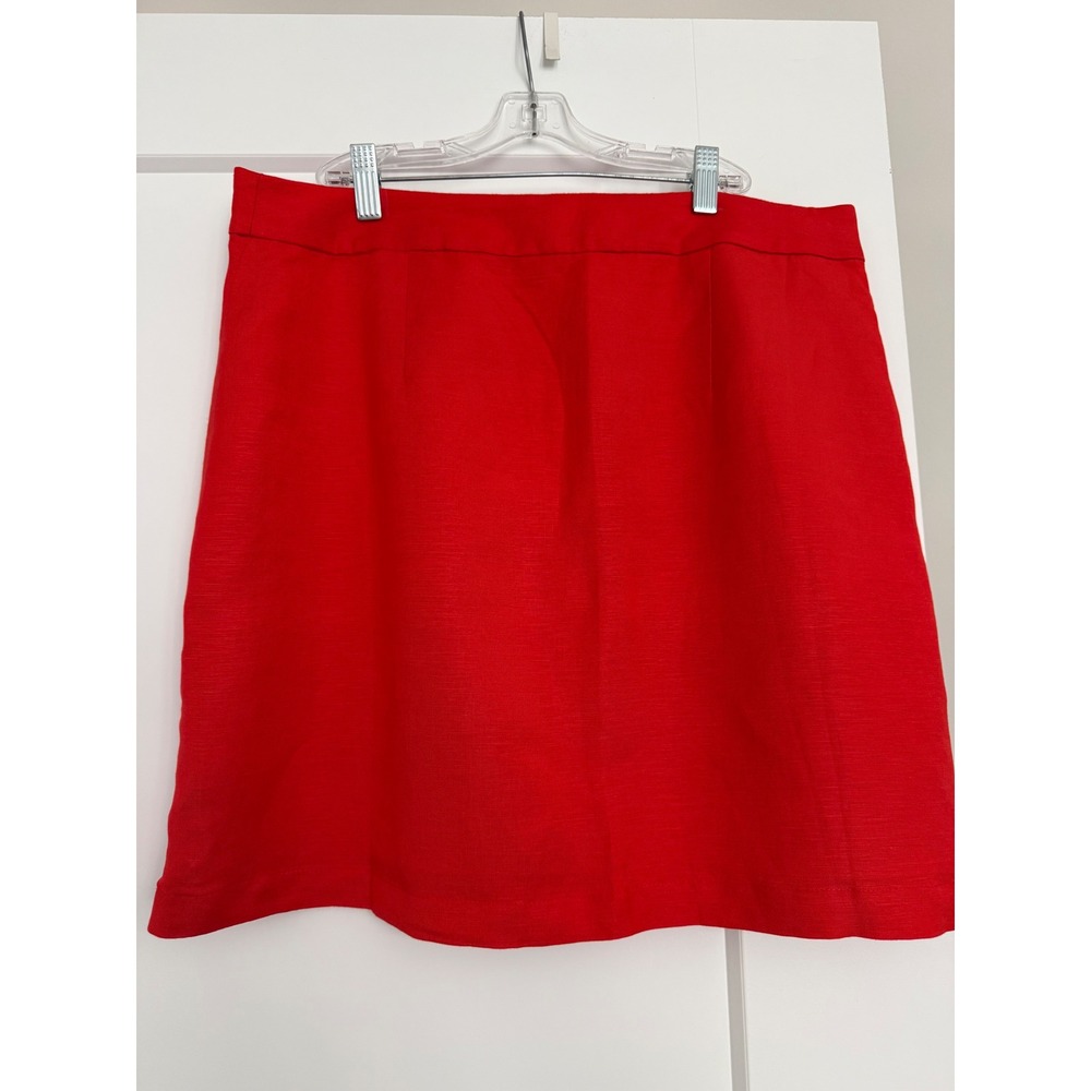 Loft Red Textured A-Line Mini Skirt Size 10 NWT 36577866